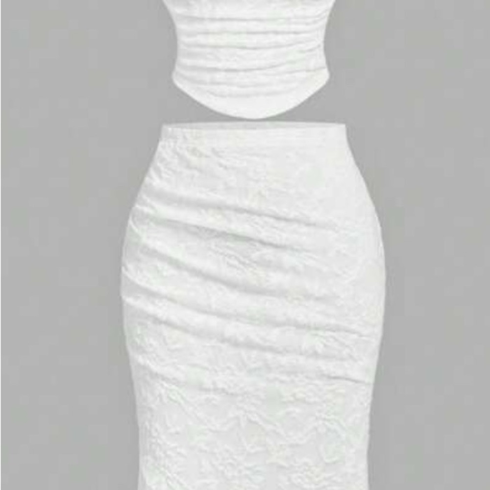 SHEIN Chic White white set